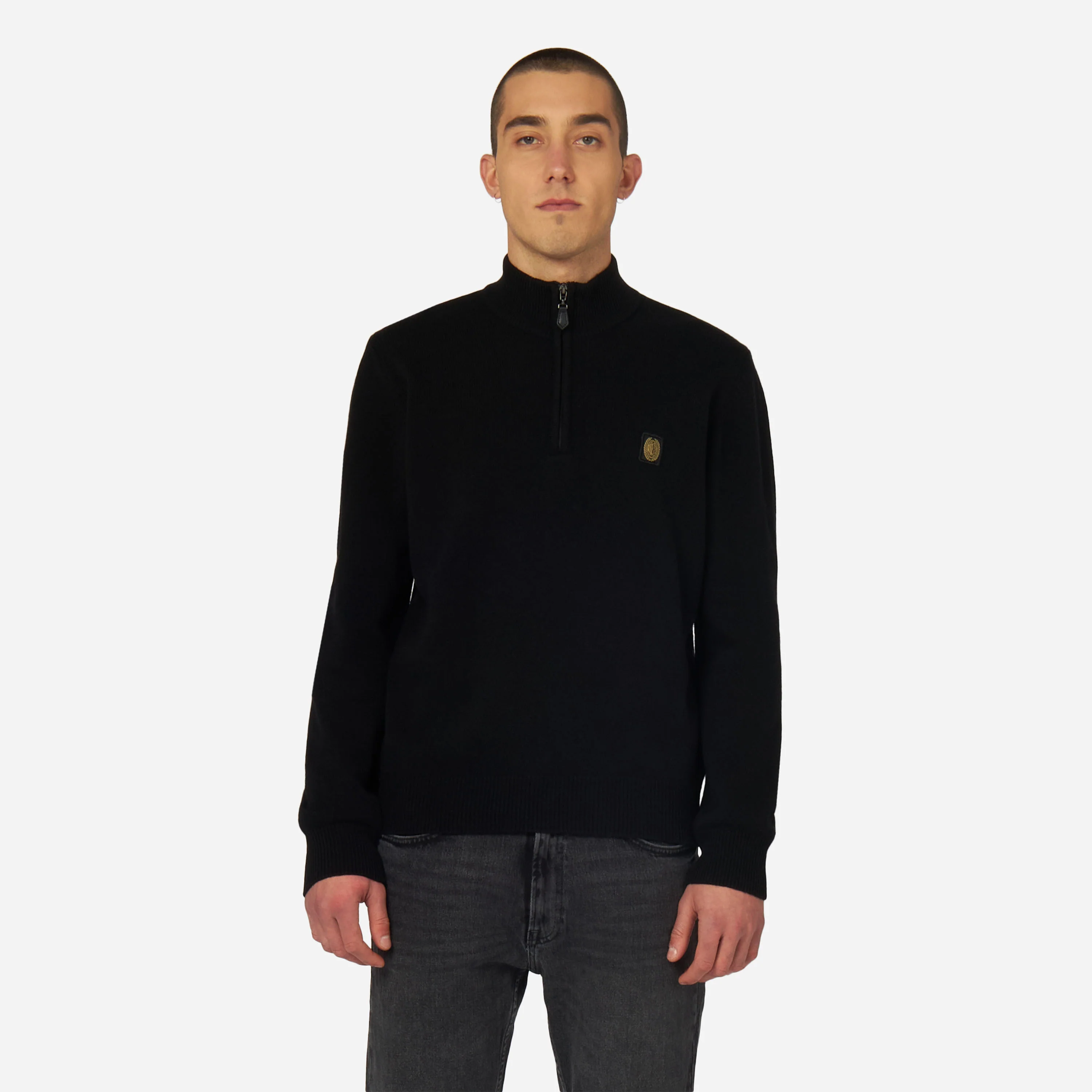 PULLOVER A COLLO ALTO CON ZIP MILAN COLLEZIONE GOLD ESSENTIAL - Image 6