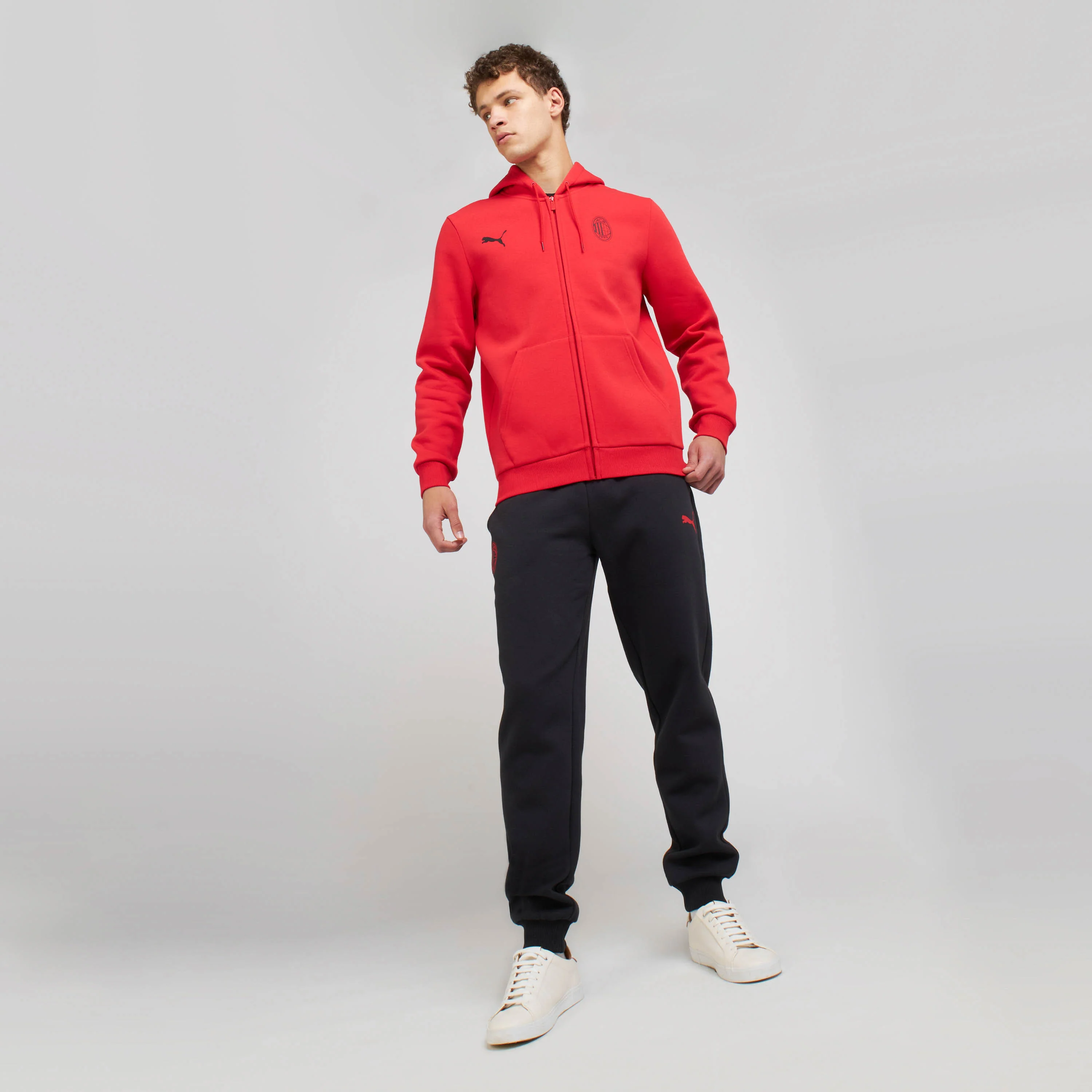 FELPA CON ZIP MILAN ESSENTIAL ROSSA - Image 4
