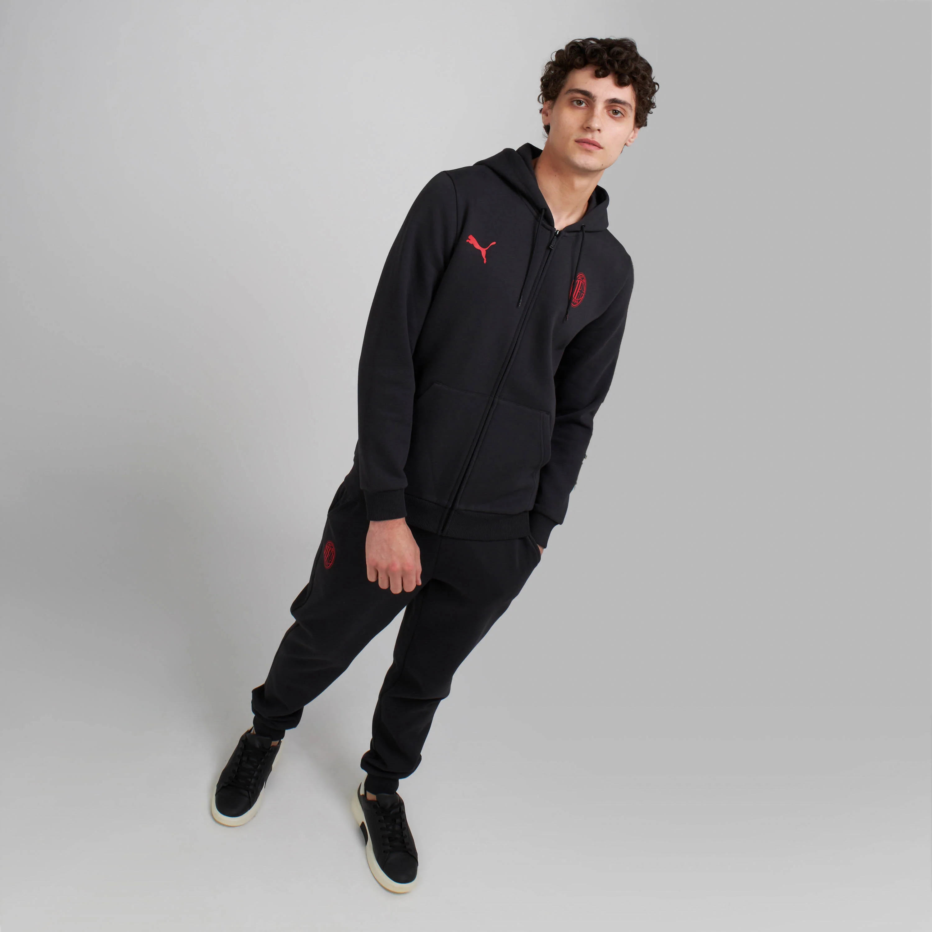 FELPA CON ZIP MILAN ESSENTIAL NERA - Image 4