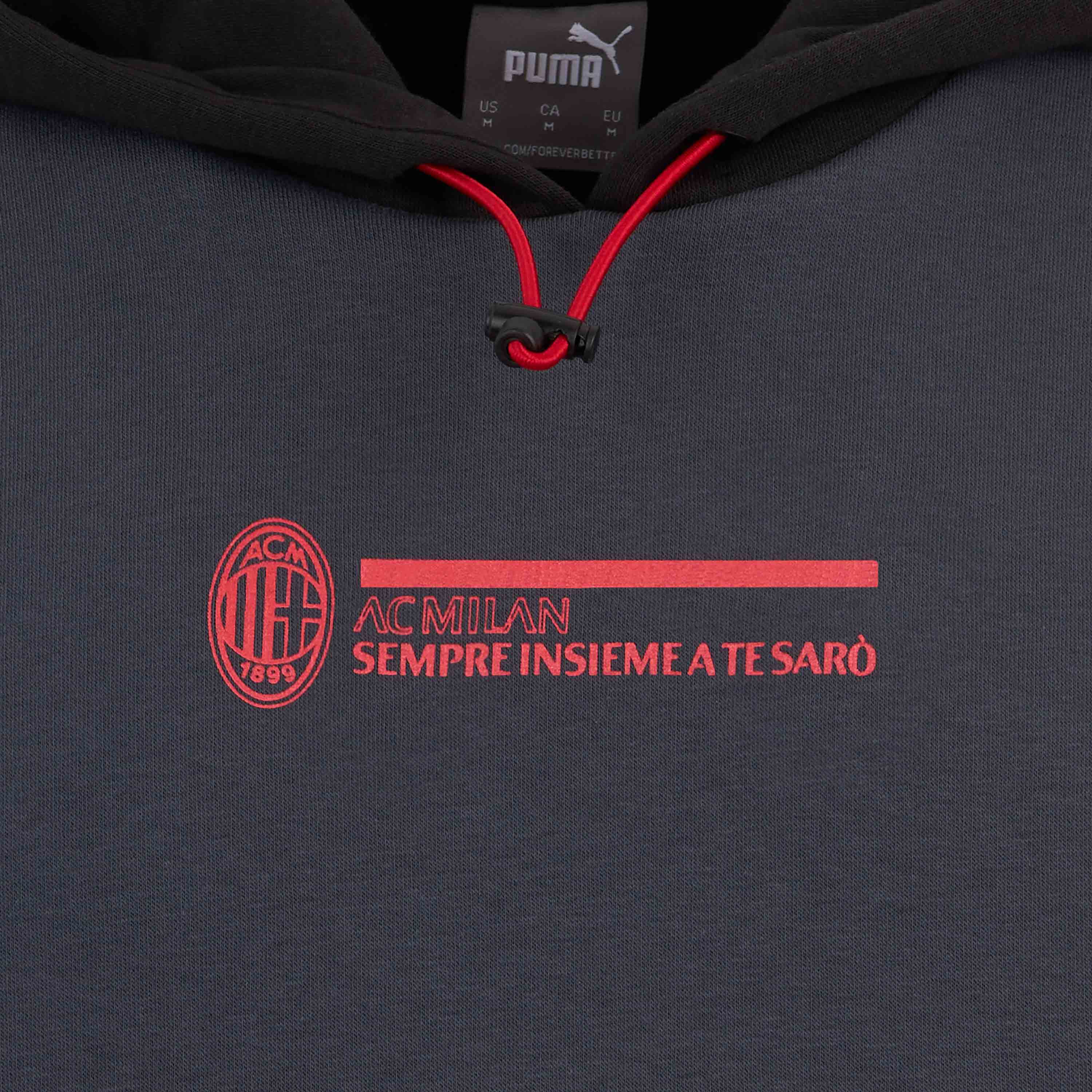 FELPA CON CAPPUCCIO E ZIP FOOTBALL CULTURE MILAN - Image 3