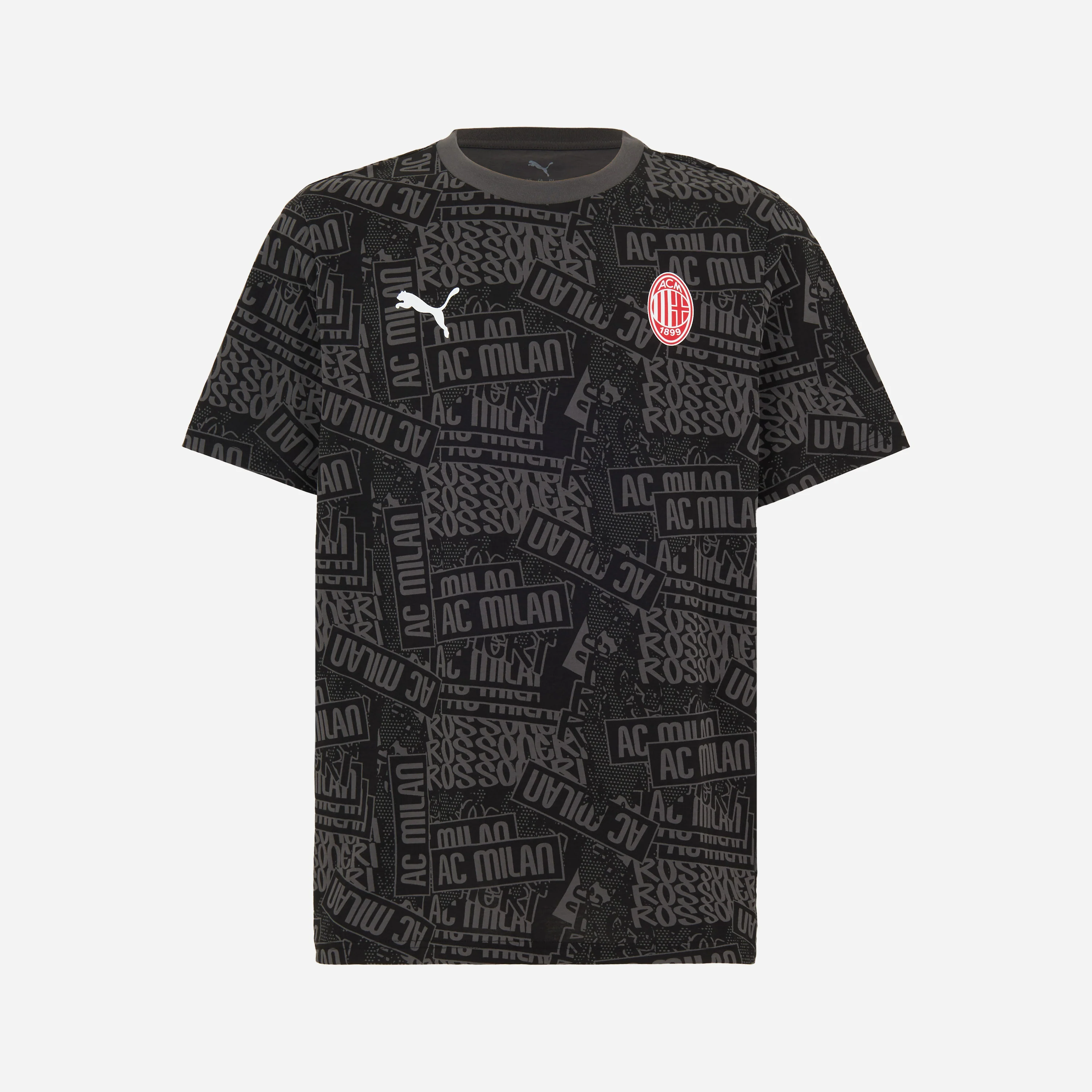 T-SHIRT NERA CON GRAFICA MILAN CULTURE
