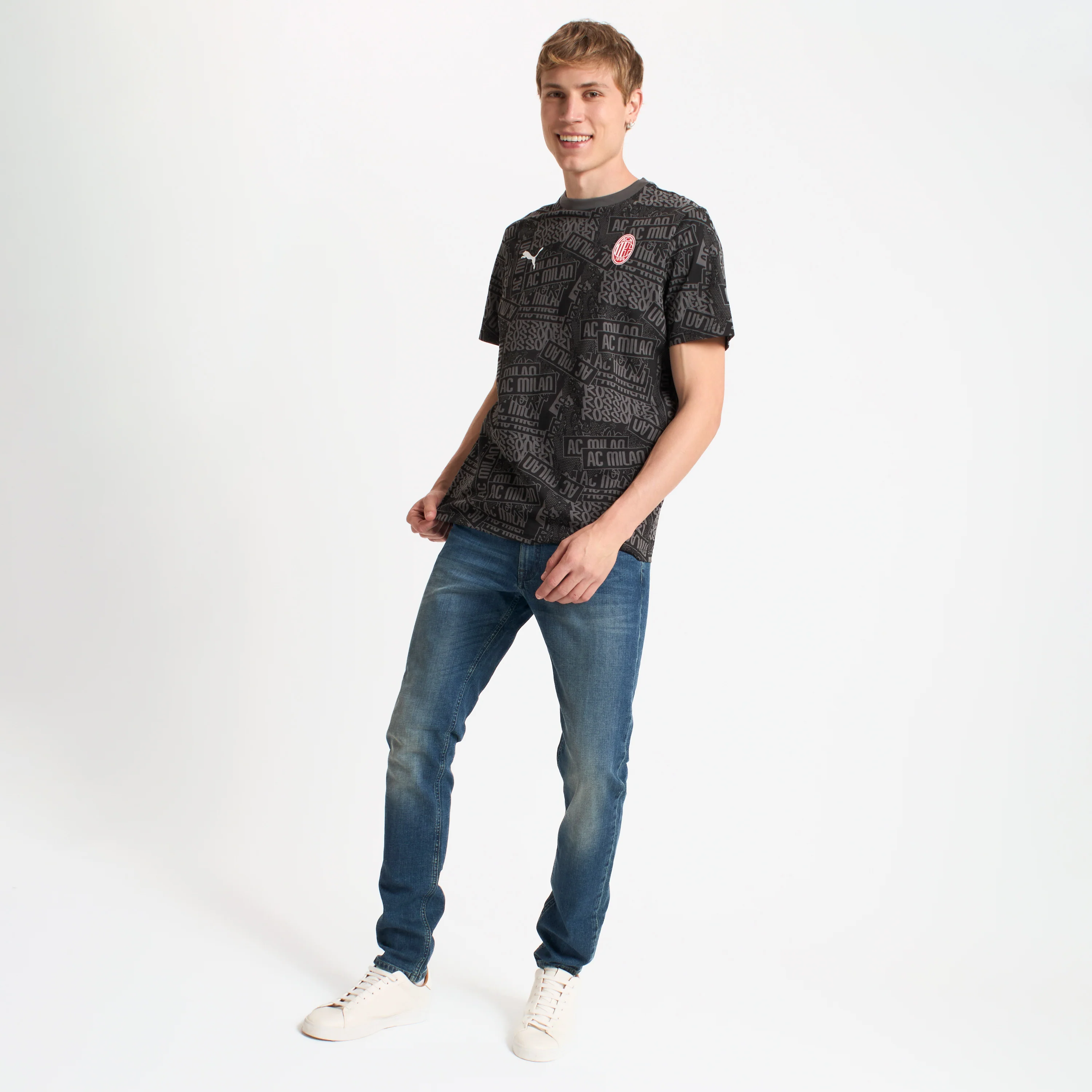 T-SHIRT NERA CON GRAFICA MILAN CULTURE - Image 5
