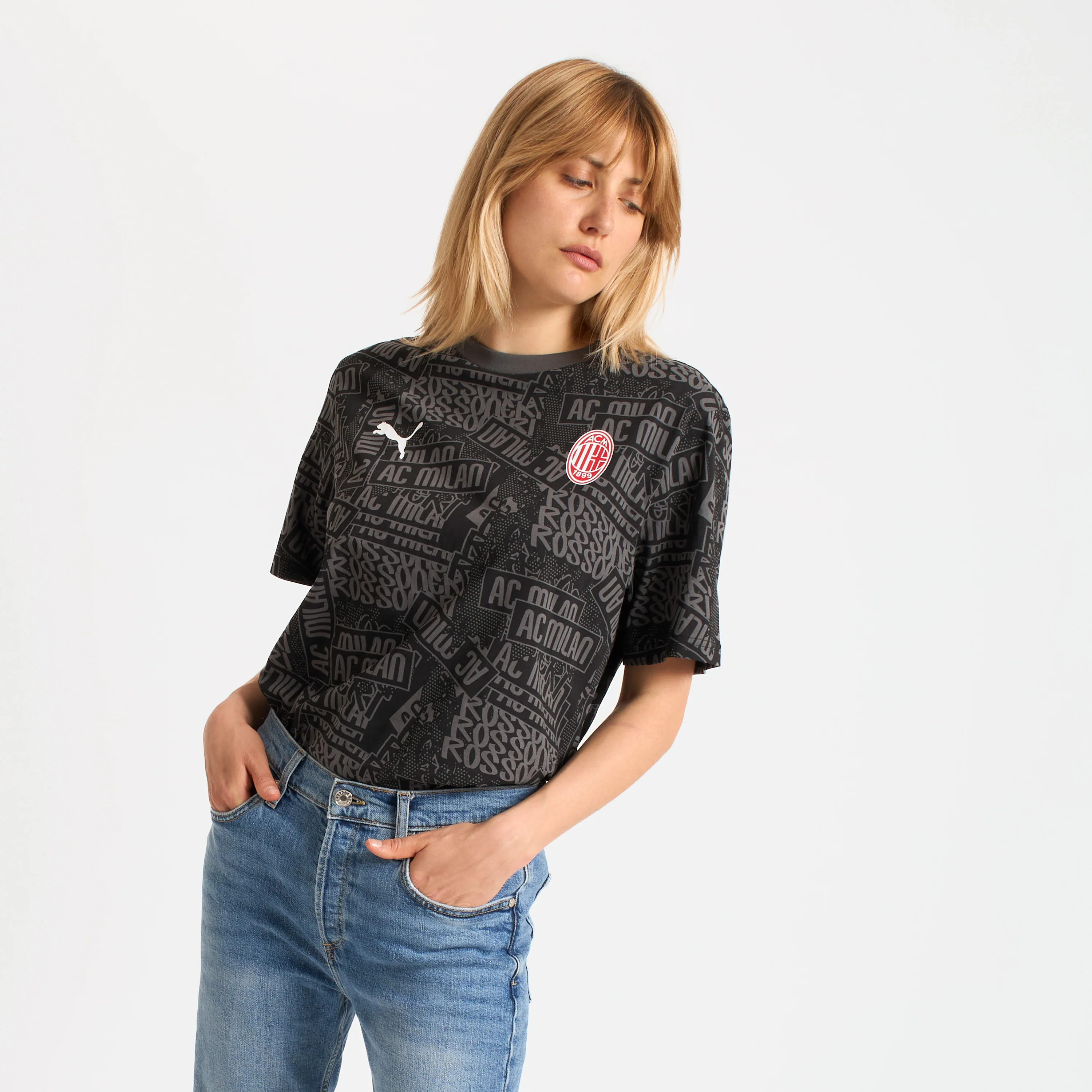 T-SHIRT NERA CON GRAFICA MILAN CULTURE - Image 6