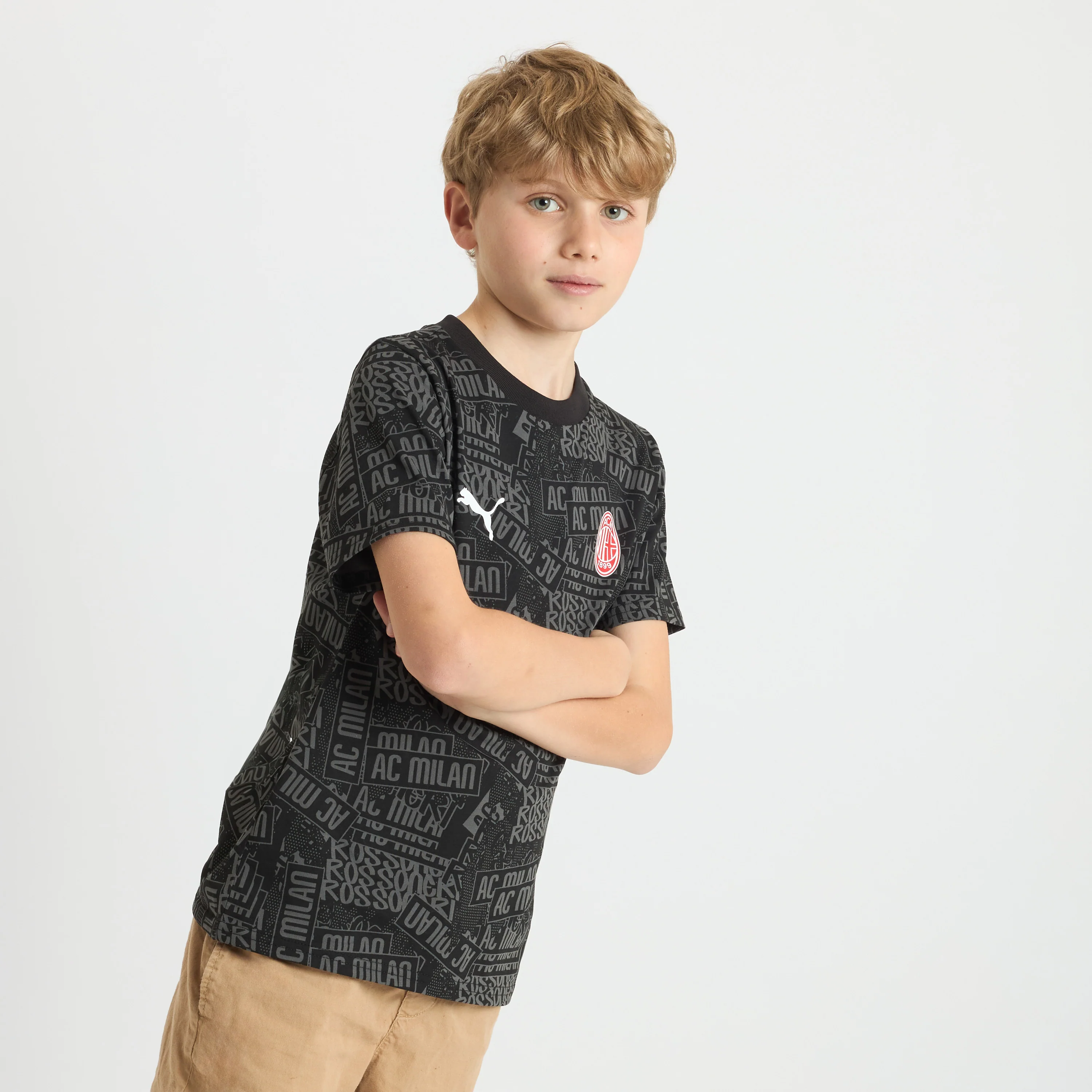 T-SHIRT NERA MILAN CULTURE BAMBINO - Image 3