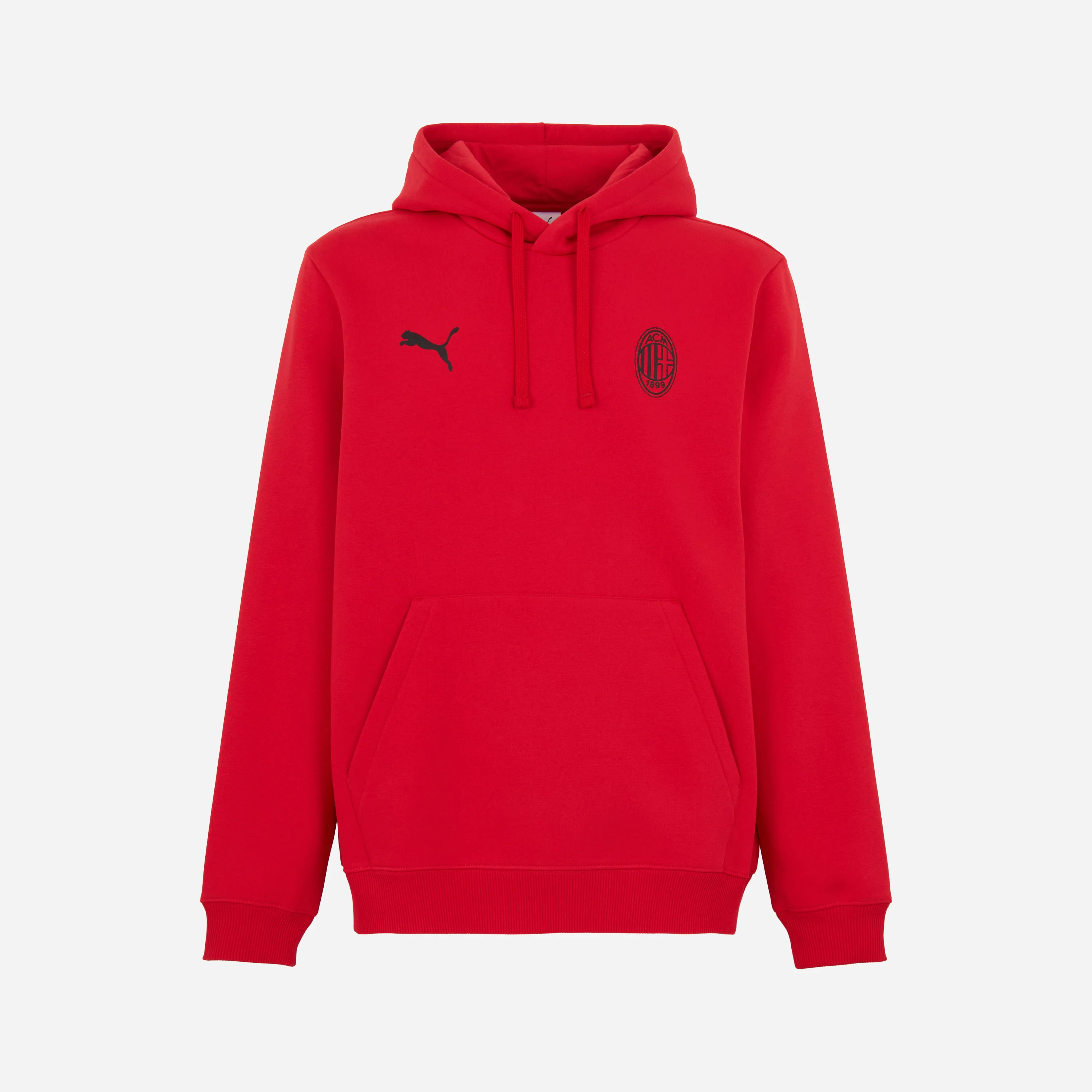 FELPA ROSSA CON CAPPUCCIO MILAN ESSENTIAL