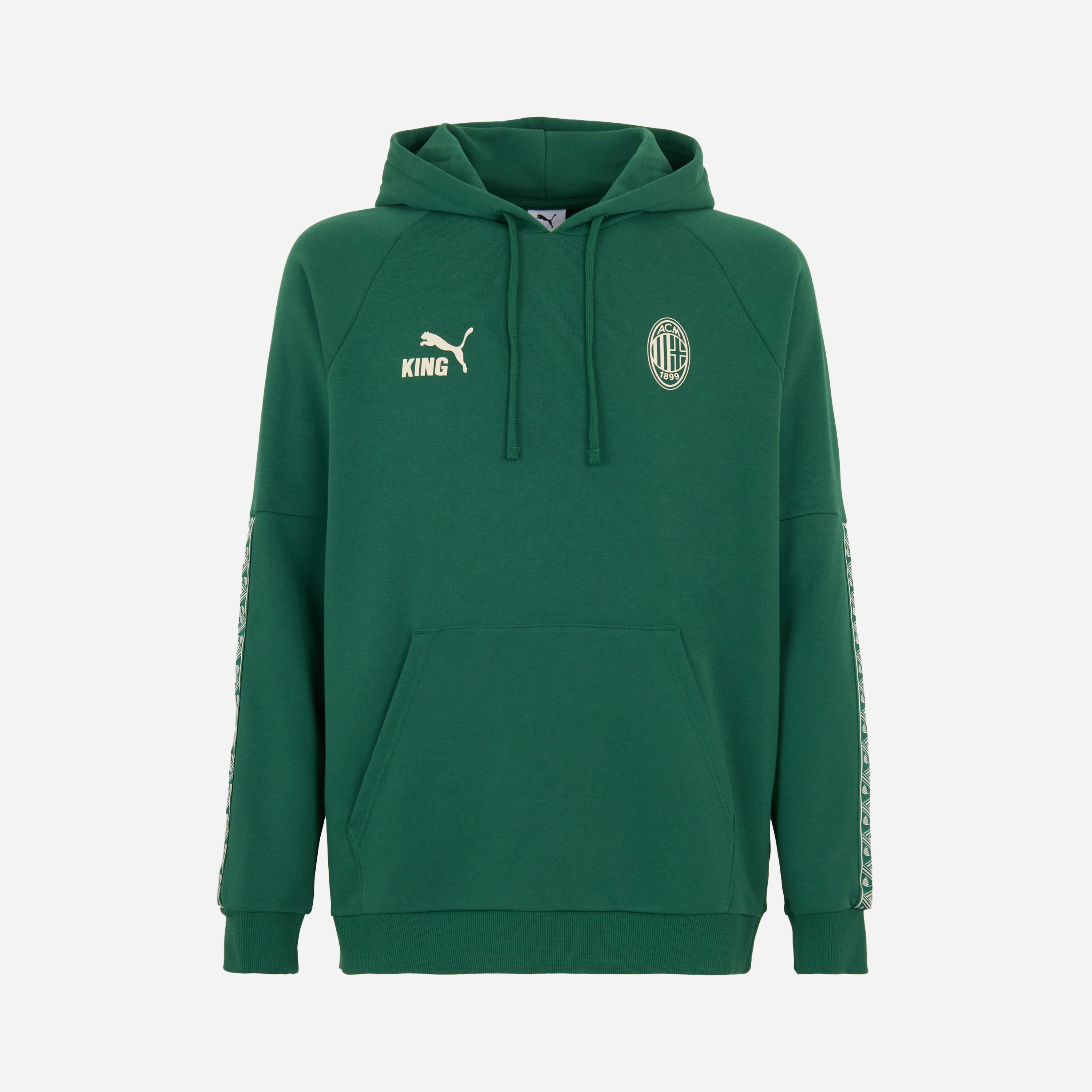 FELPA VERDE CON CAPPUCCIO MILAN KING