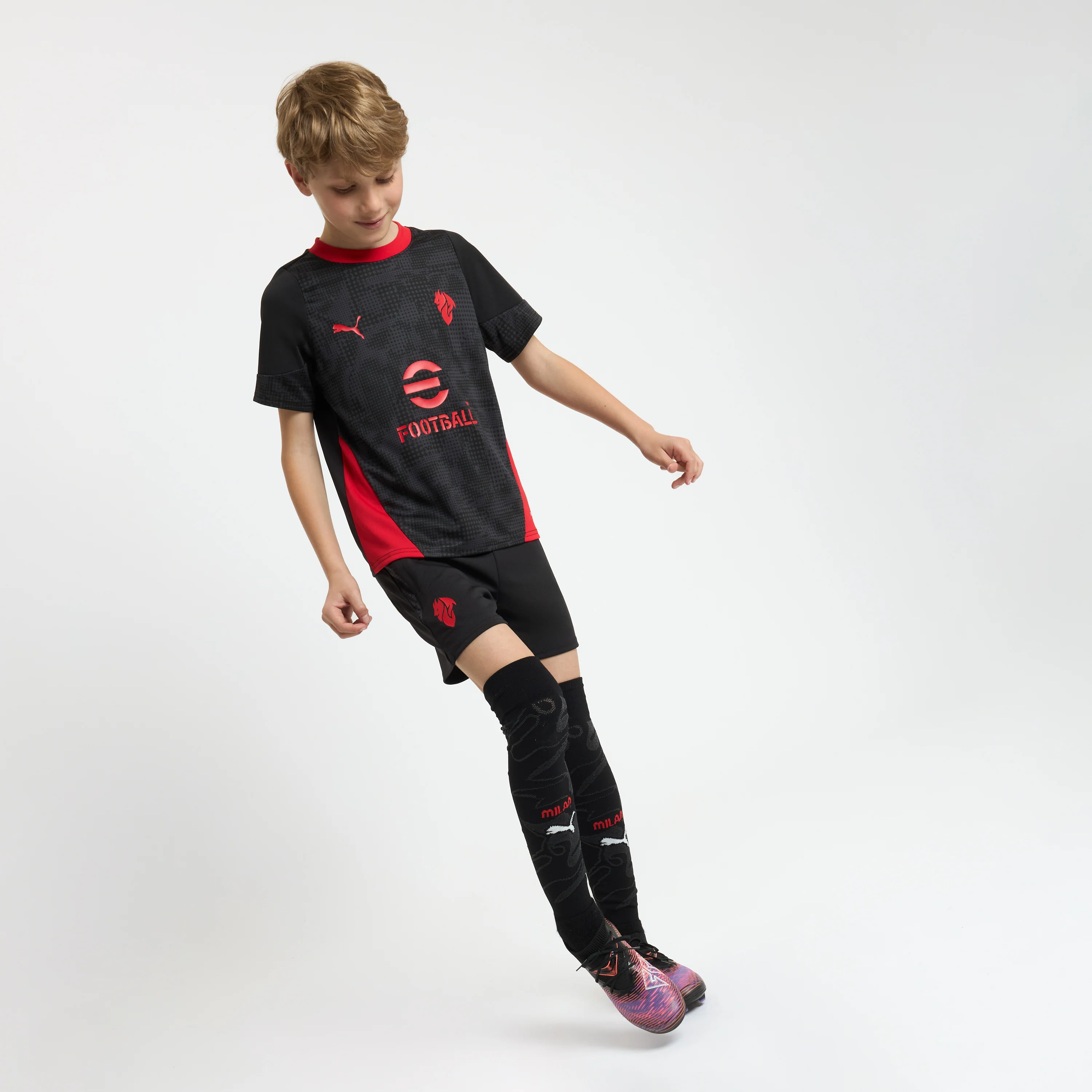 PANTALONCINI NERI BAMBINO MILAN TRAINING 2025/26 - Image 4