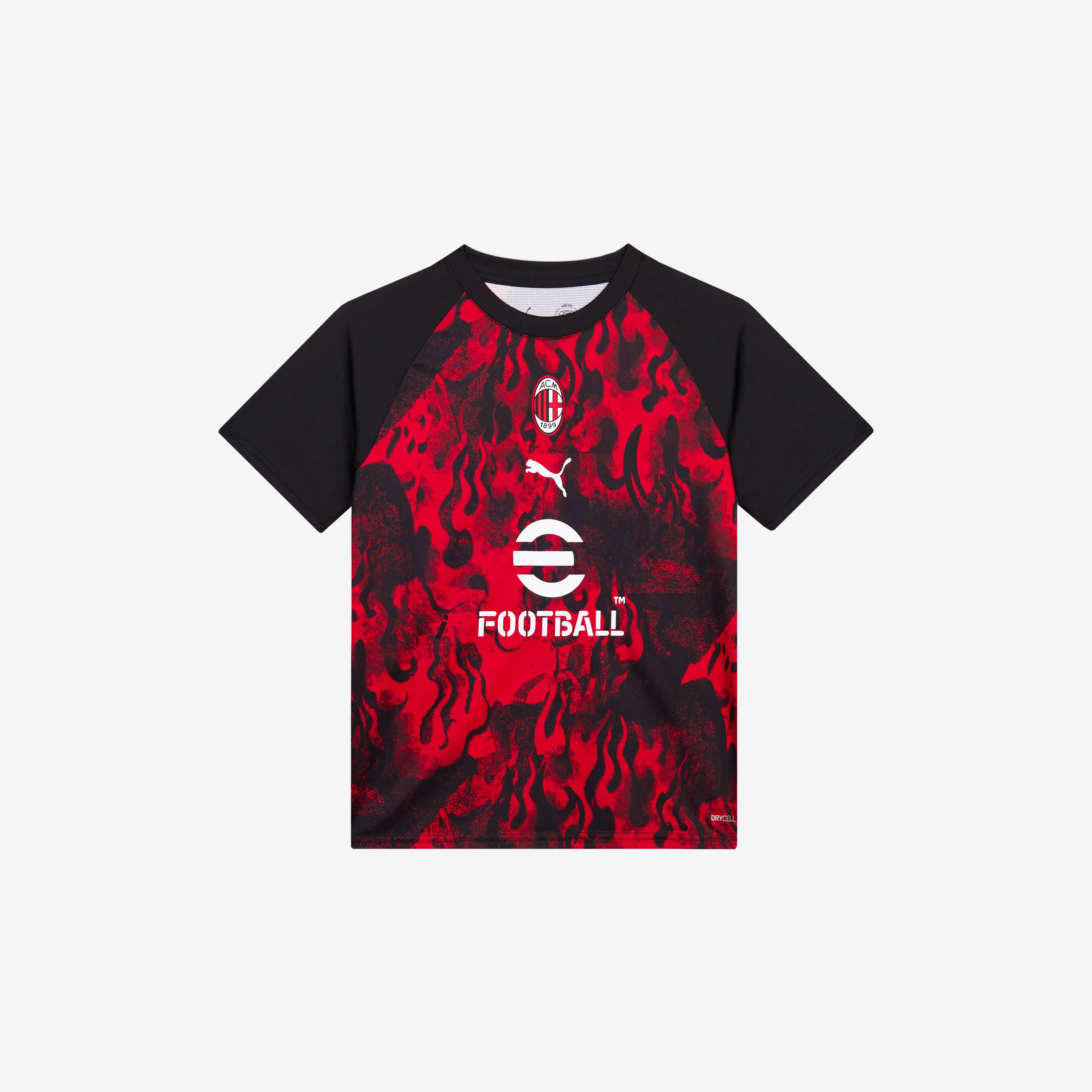 MAGLIA MILAN PREMATCH ROSSA E NERA 2025/26 BAMBINO