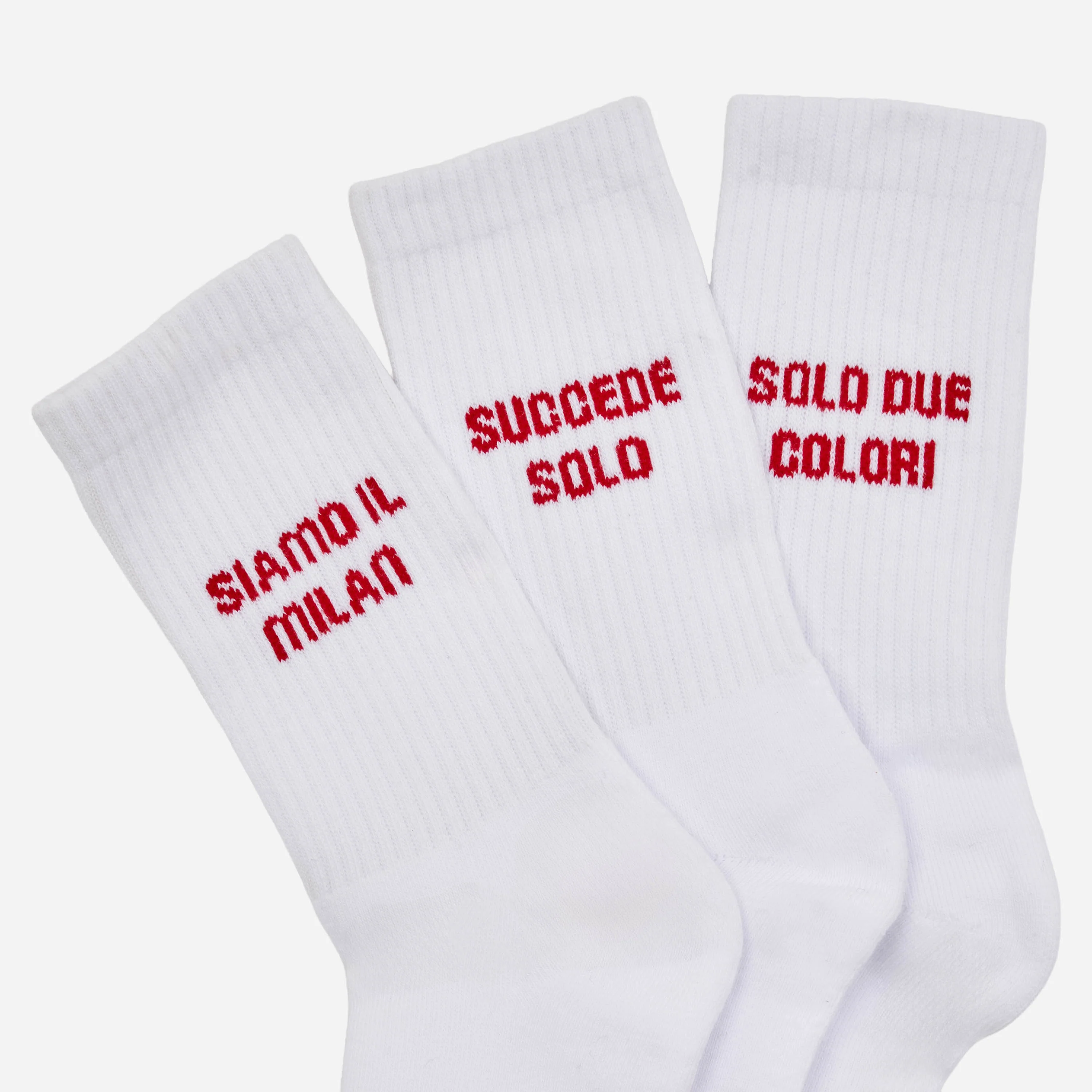 SET TRE CALZE CON FRASI MILAN - Image 3