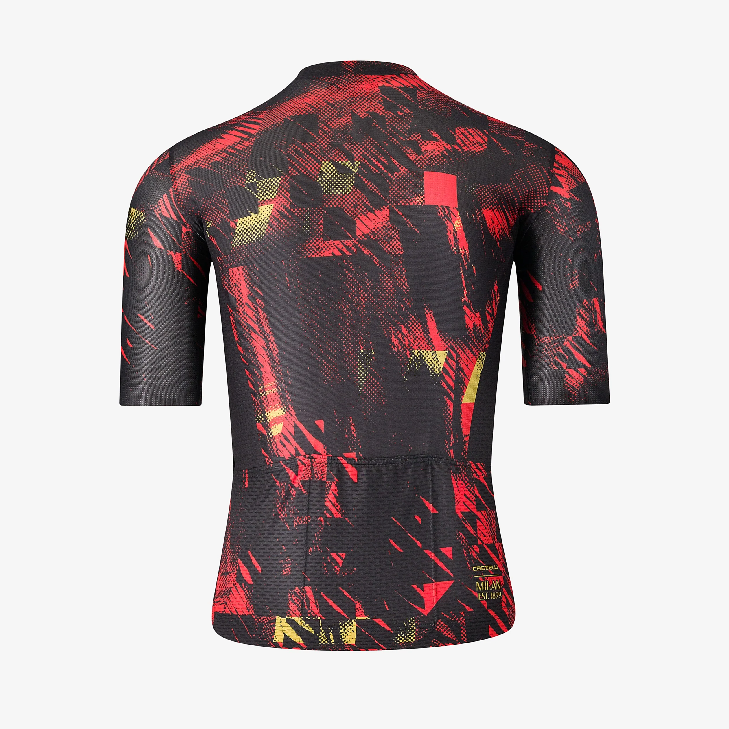 MAGLIA CICLISMO NERA CON DETTAGLI ROSSI CASTELLI X AC MILAN - Image 2
