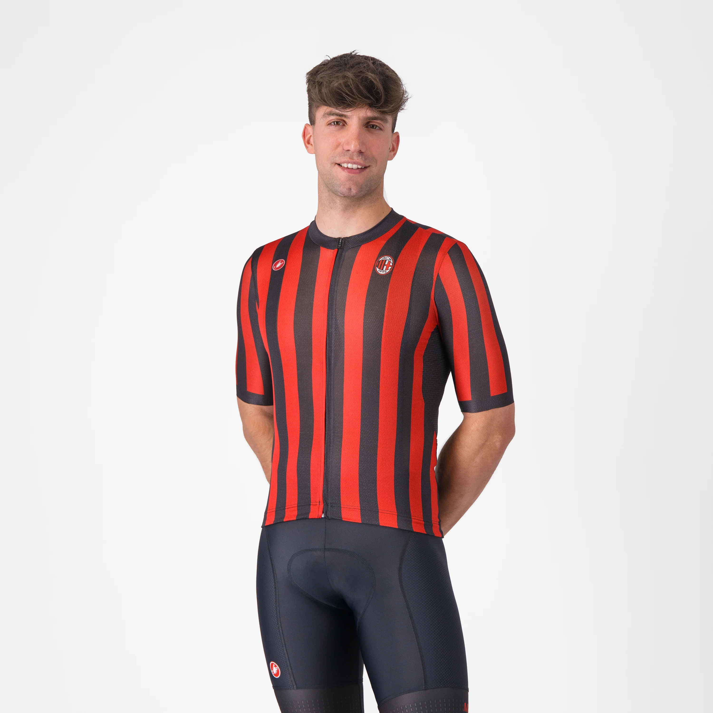 MAGLIA CICLISMO A RIGHE ROSSONERE CASTELLI X AC MILAN - Image 3