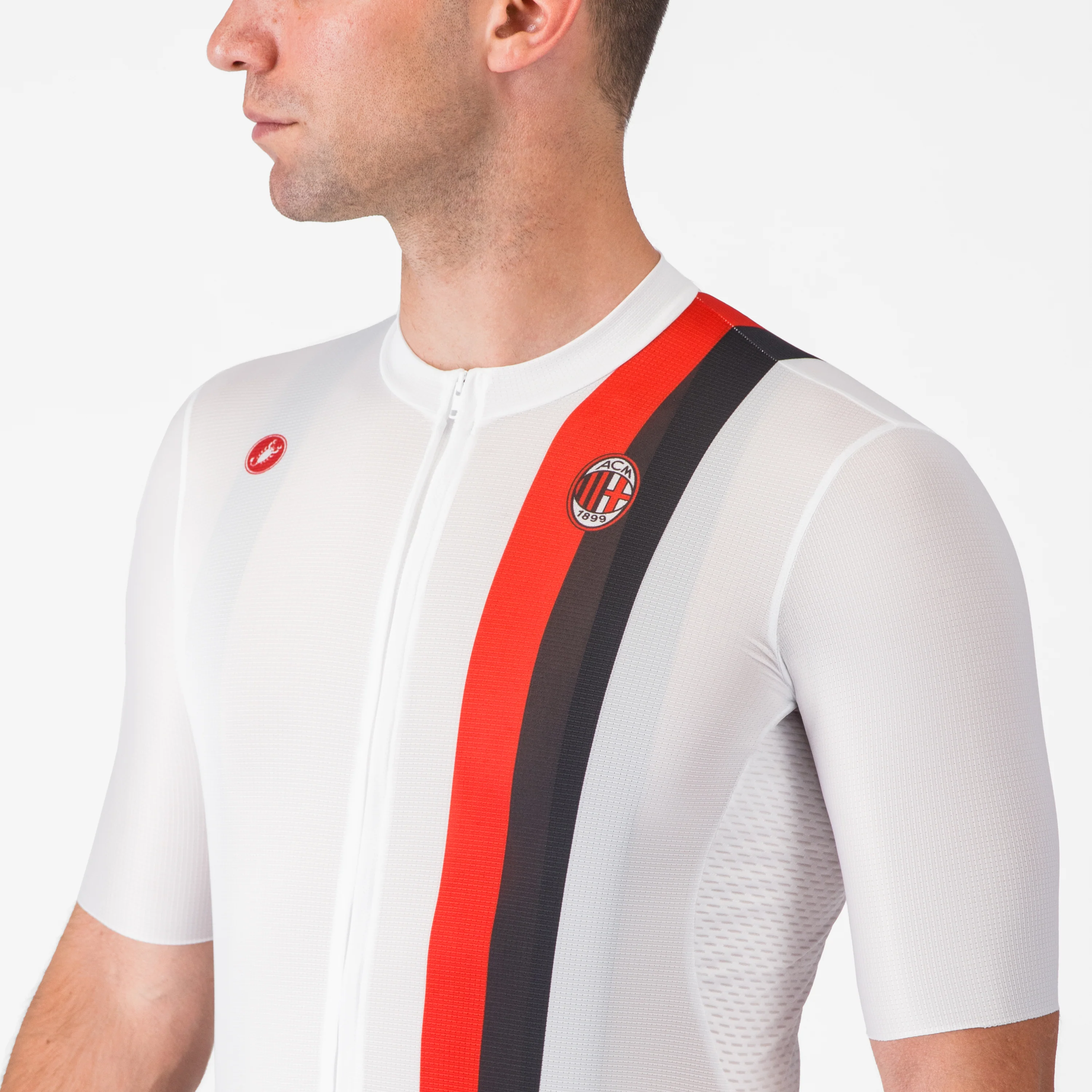 MAGLIA CICLISMO BIANCA CASTELLI X AC MILAN - Image 5