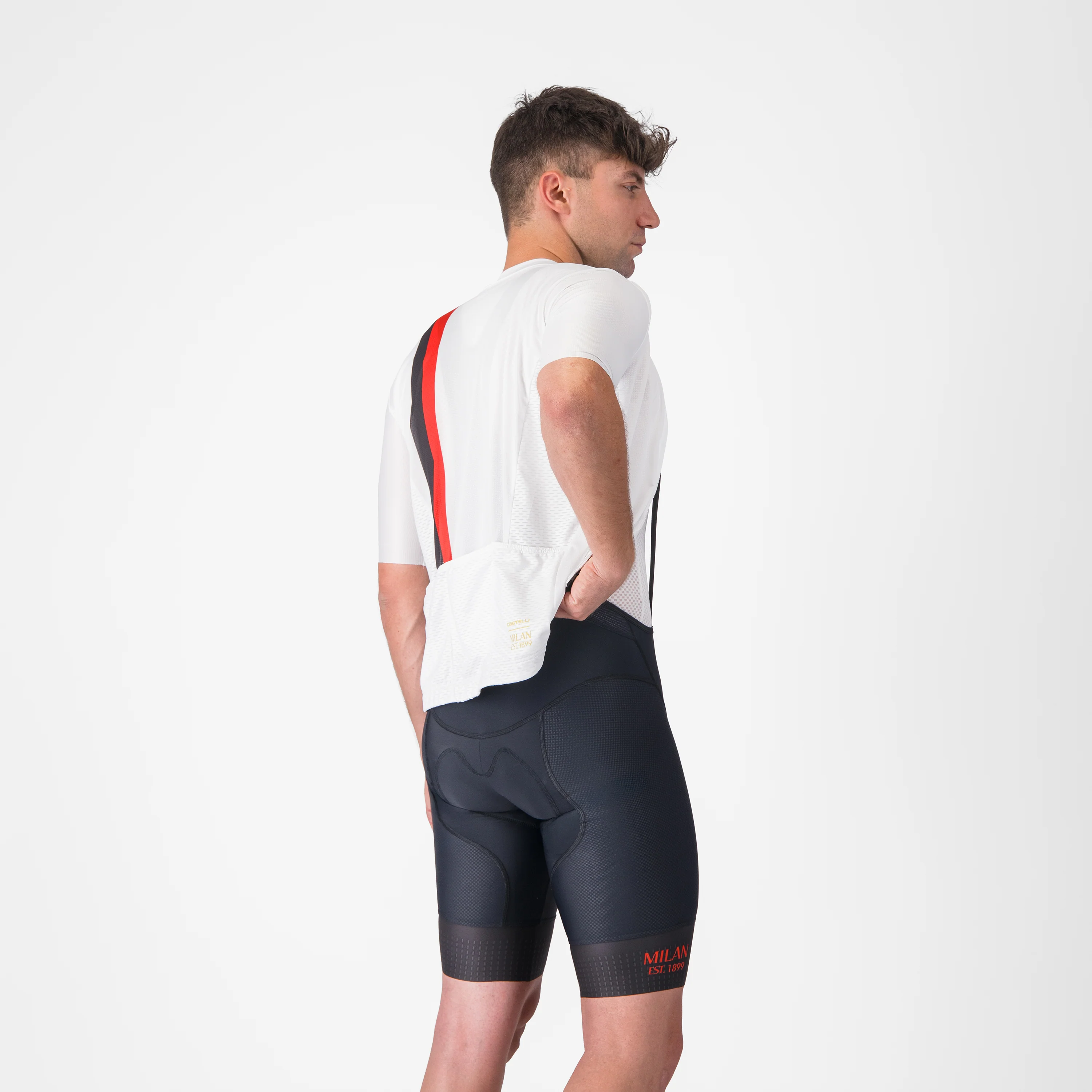 MAGLIA CICLISMO BIANCA CASTELLI X AC MILAN - Image 6