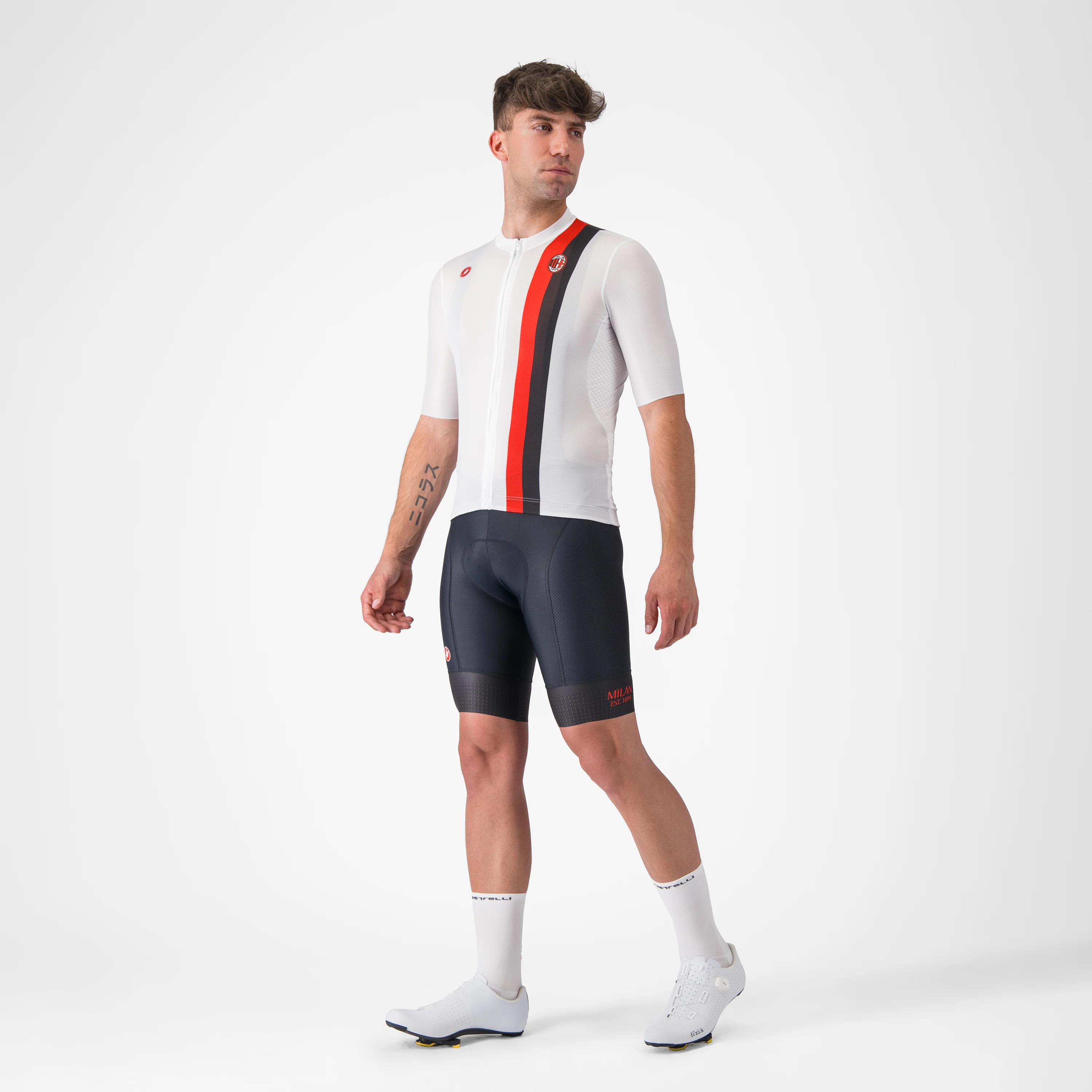 MAGLIA CICLISMO BIANCA CASTELLI X AC MILAN - Image 7