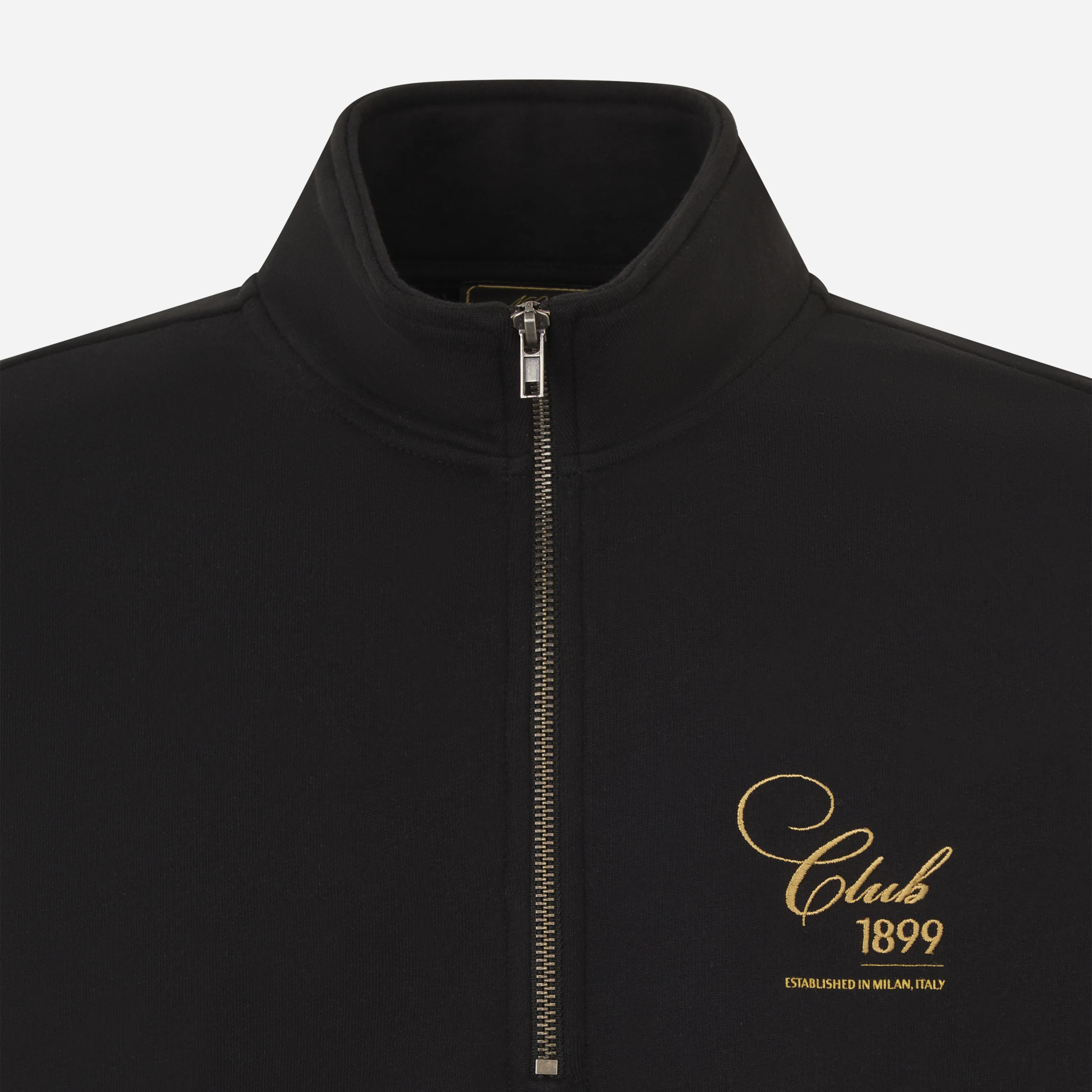 FELPA NERA 1/4 ZIP MILAN - CLUB 1899 - Image 3