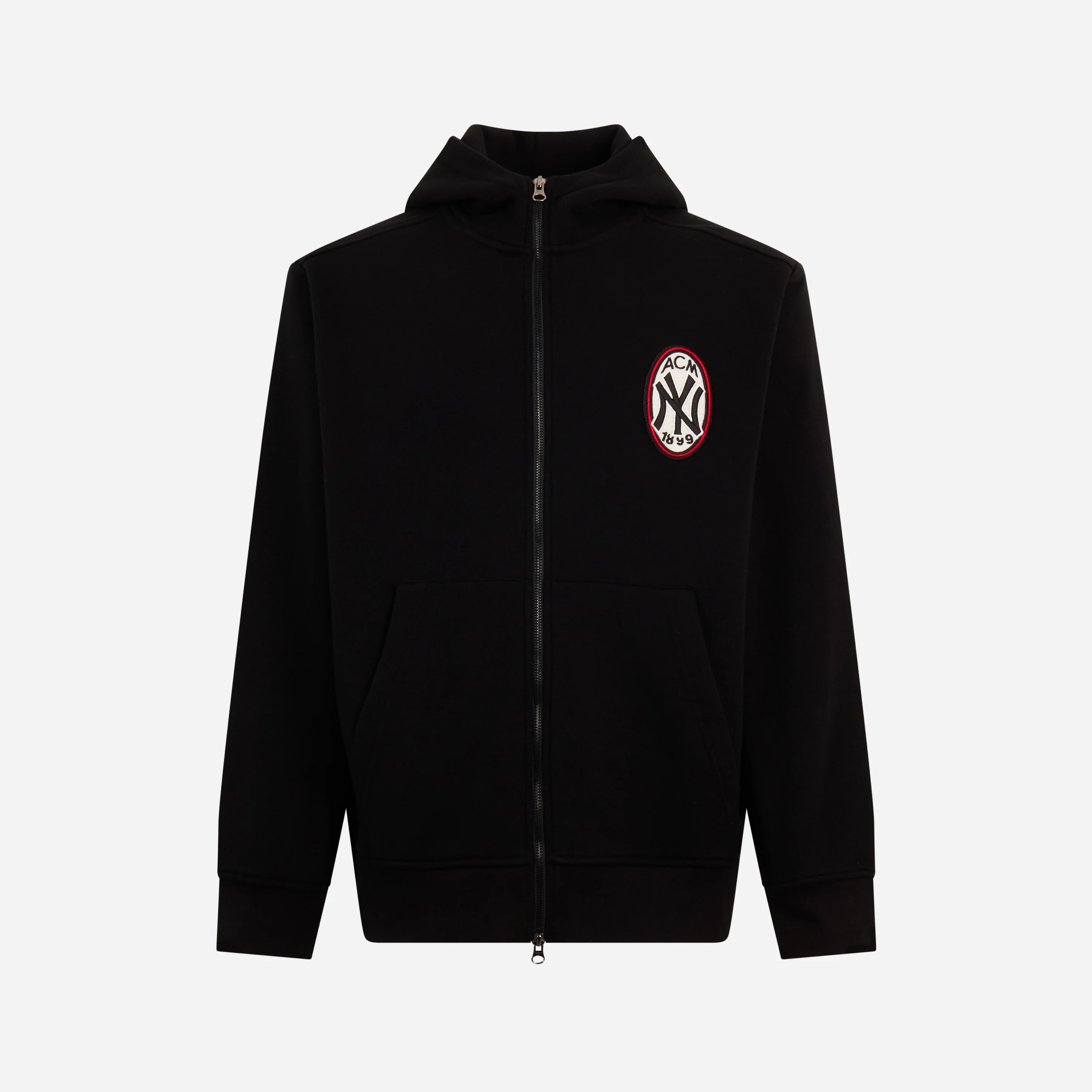 AC Milan x NY Yankees - FELPA CON ZIP E CAPPUCCIO
