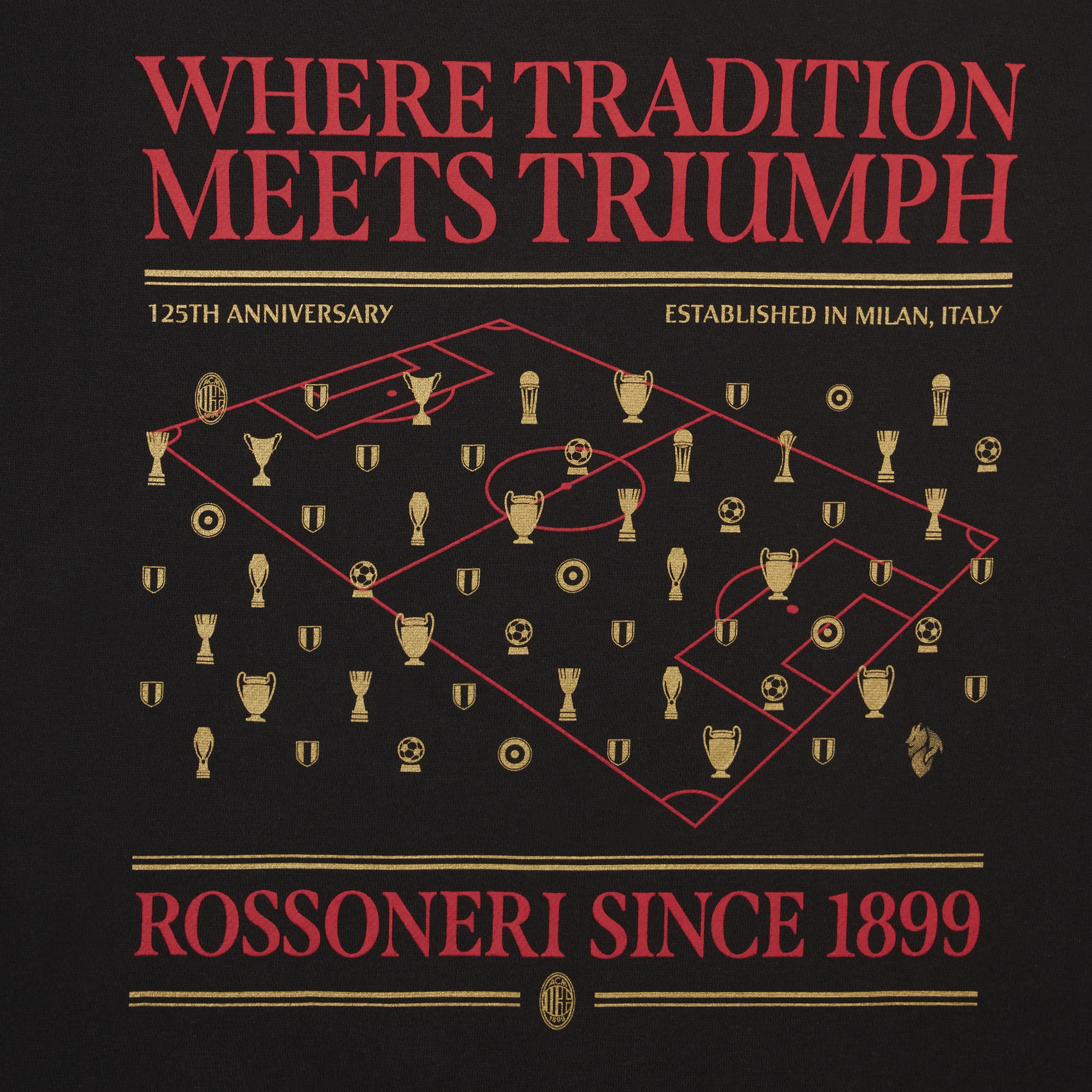 FELPA CON CAPPUCCIO NERA - ROSSONERI SINCE 1899 - Image 4