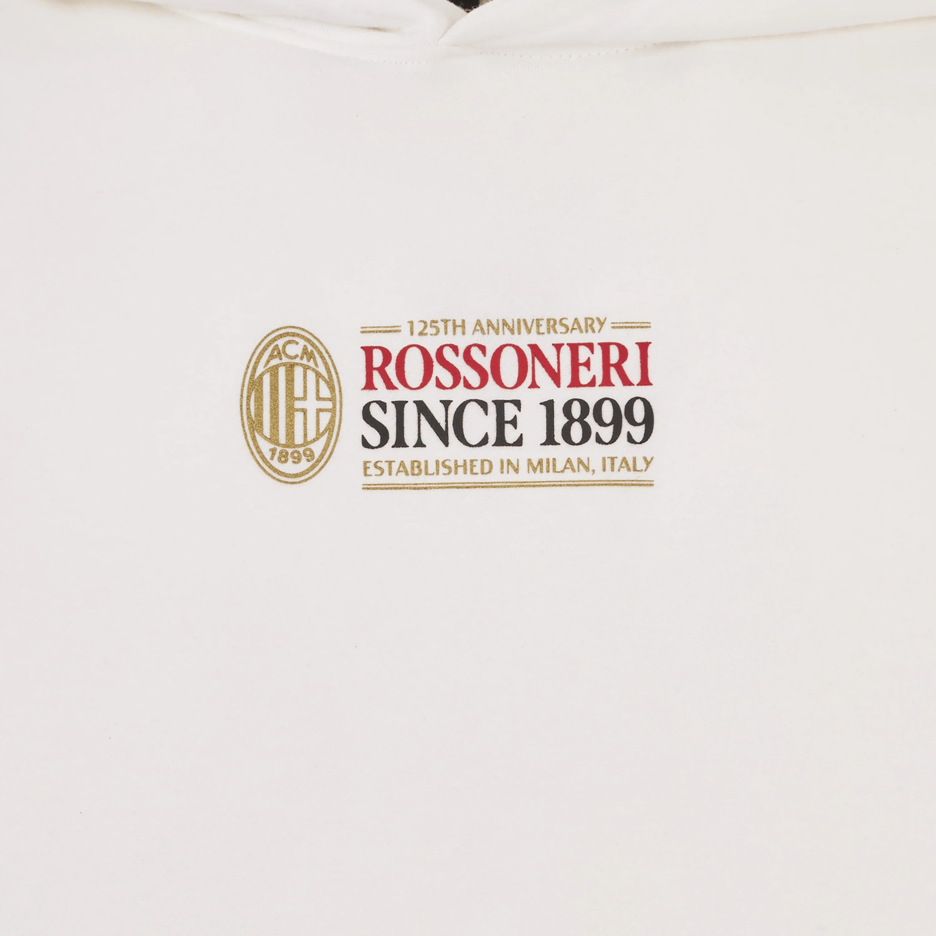 FELPA CON CAPPUCCIO BIANCA - ROSSONERI SINCE 1899 - Image 2