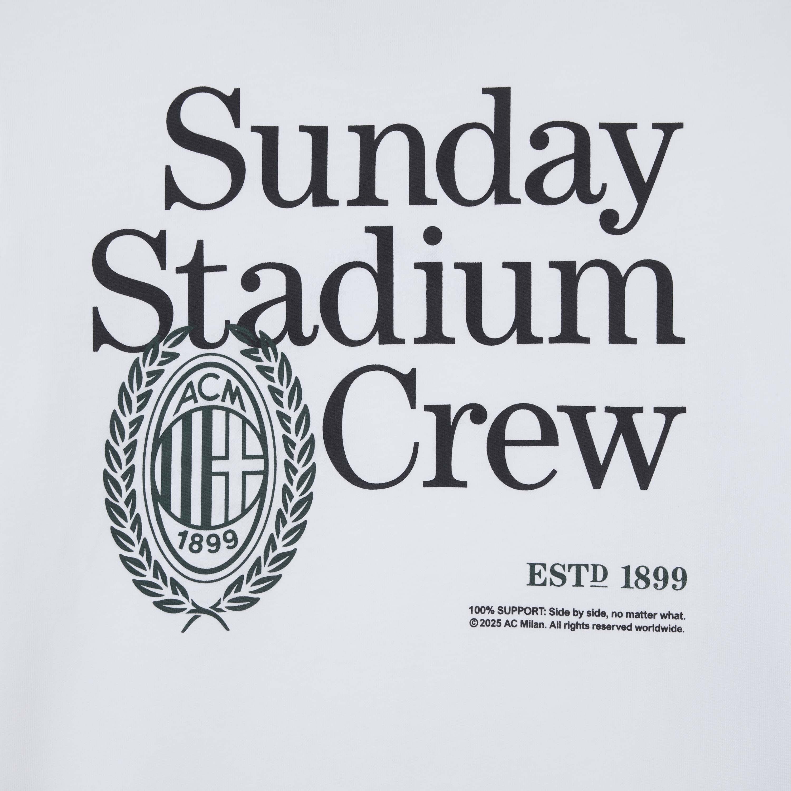 T-SHIRT MILAN BIANCA SUNDAY STADIUM CREW BAMBINO - Image 4